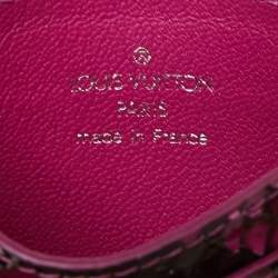 Pre Owned Louis Vuitton Purple/Brown Python Card Holder