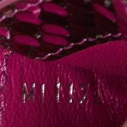 Pre Owned Louis Vuitton Purple/Brown Python Card Holder