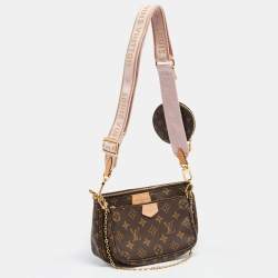 مملوكة مسبقًا Louis Vuitton Rose Clair Monogram Canvas Multi Pochette Accessories Bag