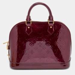Pre Owned Louis Vuitton Pomme D'Amour Monogram Vernis Alma PM Bag