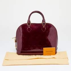 Pre Owned Louis Vuitton Pomme D'Amour Monogram Vernis Alma PM Bag