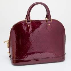 Pre Owned Louis Vuitton Pomme D'Amour Monogram Vernis Alma PM Bag