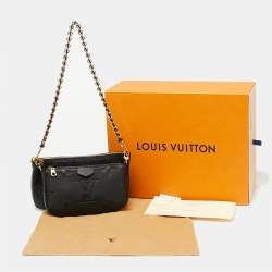 Louis Vuitton Black Monogram Empreinte Leather Multi Pochette Accessoires