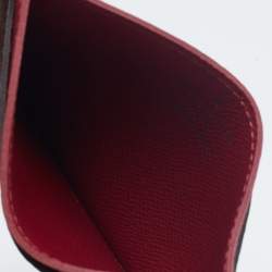 Pre Owned Louis Vuitton Fuchsia Monogram Canvas Card Holder
