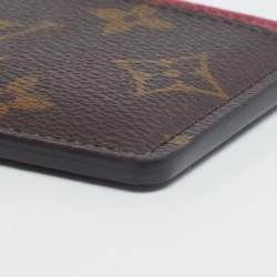 Pre Owned Louis Vuitton Fuchsia Monogram Canvas Card Holder