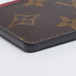 Pre Owned Louis Vuitton Fuchsia Monogram Canvas Card Holder