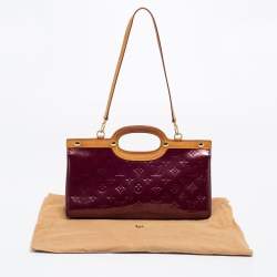Pre Owned Louis Vuitton Violette Monogram Vernis Roxbury Drive Bag