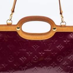 Pre Owned Louis Vuitton Violette Monogram Vernis Roxbury Drive Bag