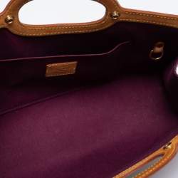 Pre Owned Louis Vuitton Violette Monogram Vernis Roxbury Drive Bag