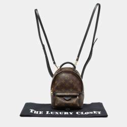 مملوكة مسبقًا حقيبة ظهر لوي فيتون بالم سبرينجز كانفاس مونوغرامية صغيرة