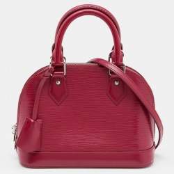 Pre Owned Louis Vuitton Fuchsia Epi Leather Alma BB Bag