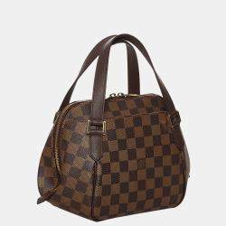 Pre Owned Louis Vuitton Brown Damier Ebene Coated Canvas Belem PM Satchel Bag 