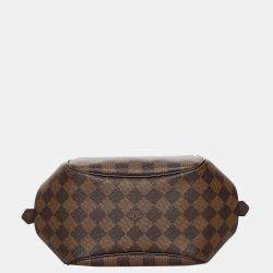 Pre Owned Louis Vuitton Brown Damier Ebene Coated Canvas Belem PM Satchel Bag 