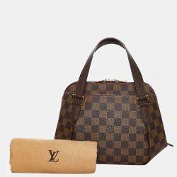 Pre Owned Louis Vuitton Brown Damier Ebene Coated Canvas Belem PM Satchel Bag 