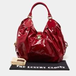 Pre Owned Louis Vuitton Cerise Mahina Patent Leather Surya XL Bag