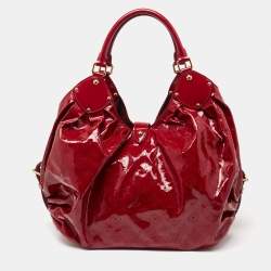Pre Owned Louis Vuitton Cerise Mahina Patent Leather Surya XL Bag