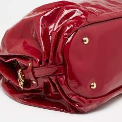 Pre Owned Louis Vuitton Cerise Mahina Patent Leather Surya XL Bag