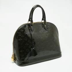 Pre Owned Louis Vuitton Vert Bronze Monogram Vernis Leather Alma GM Bag