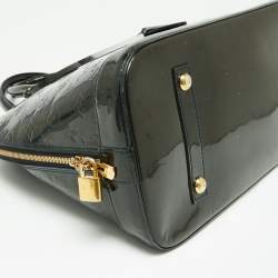 Pre Owned Louis Vuitton Vert Bronze Monogram Vernis Leather Alma GM Bag