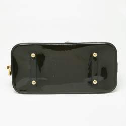 Pre Owned Louis Vuitton Vert Bronze Monogram Vernis Leather Alma GM Bag