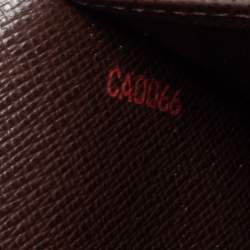 Pre Owned Louis Vuitton Damier Ebene Canvas Sarah Wallet