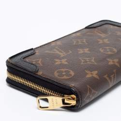 Pre Owned Louis Vuitton Black Monogram Canvas Zippy Retiro Zip Around Wallet