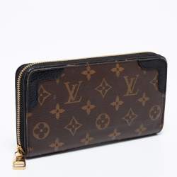 Pre Owned Louis Vuitton Black Monogram Canvas Zippy Retiro Zip Around Wallet
