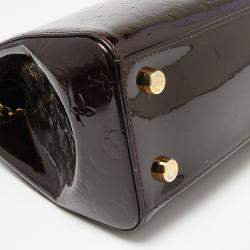 Pre Owned Louis Vuitton Amarante Monogram Vernis Brea MM Bag