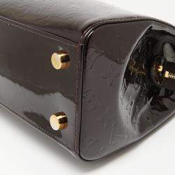 Pre Owned Louis Vuitton Amarante Monogram Vernis Brea MM Bag