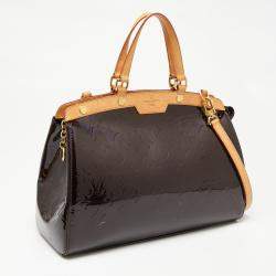 Pre Owned Louis Vuitton Amarante Monogram Vernis Brea MM Bag