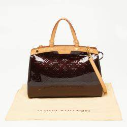 Pre Owned Louis Vuitton Amarante Monogram Vernis Brea MM Bag