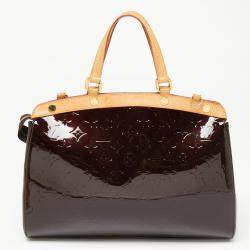 Pre Owned Louis Vuitton Amarante Monogram Vernis Brea MM Bag