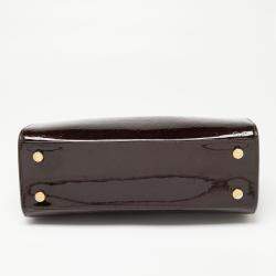 Pre Owned Louis Vuitton Amarante Monogram Vernis Brea MM Bag