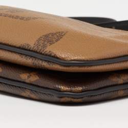 Pre Owned Louis Vuitton Monogram Giant Reverse and Monogram Canvas Double Zip Pochette