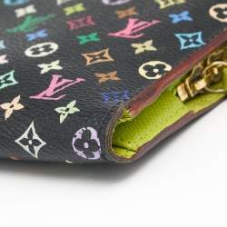 Louis Vuitton Black Monogram Multicolore Canvas Insolite Pistache Wallet