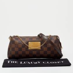 مملوكة مسبقًا Louis Vuitton Damier Ebene Canvas Eva Clutch w/ Strap