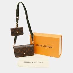 مملوكة مسبقًا حقيبة صغيرة لوي فيتون فيليسي بحمالة وجو كانفاس مونوغرامي بني