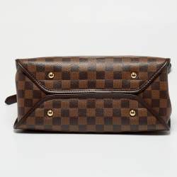 Pre Owned Louis Vuitton Brown Damier Ebene Canvas Duomo Bag