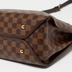 Pre Owned Louis Vuitton Brown Damier Ebene Canvas Duomo Bag