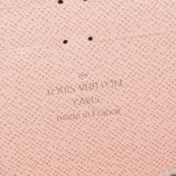 مملوكة مسبقًا محفظة بسلسلة لوي فيتون جلد أيبي وردي بوردة لف ميكانيكي