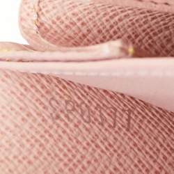 مملوكة مسبقًا محفظة بسلسلة لوي فيتون جلد أيبي وردي بوردة لف ميكانيكي