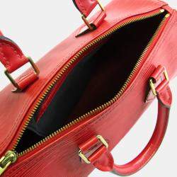 مملوكة مسبقًا Louis Vuitton Red Epi Leather Speedy 25 Satchel Bag 