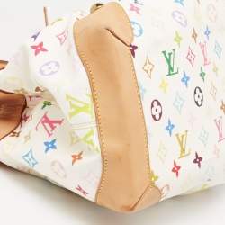 مملوكة مسبقًا Louis Vuitton White Multicolor Monogram Canvas Ursula Bag