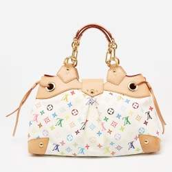 مملوكة مسبقًا Louis Vuitton White Multicolor Monogram Canvas Ursula Bag