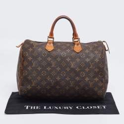 Pre Owned Louis Vuitton Monogram Canvas Speedy 35 Bag