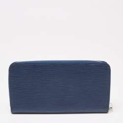 مملوكة مسبقًا محفظة لوي فيتون زيبي جلد إيبي أزرق كحلي