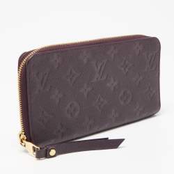 مملوكة مسبقًا Louis Vuitton Cassis Monogram Empreinte Leather Zippy Wallet
