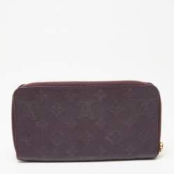 مملوكة مسبقًا Louis Vuitton Cassis Monogram Empreinte Leather Zippy Wallet