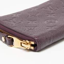 مملوكة مسبقًا Louis Vuitton Cassis Monogram Empreinte Leather Zippy Wallet