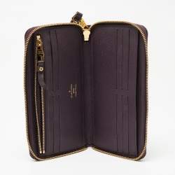 مملوكة مسبقًا Louis Vuitton Cassis Monogram Empreinte Leather Zippy Wallet